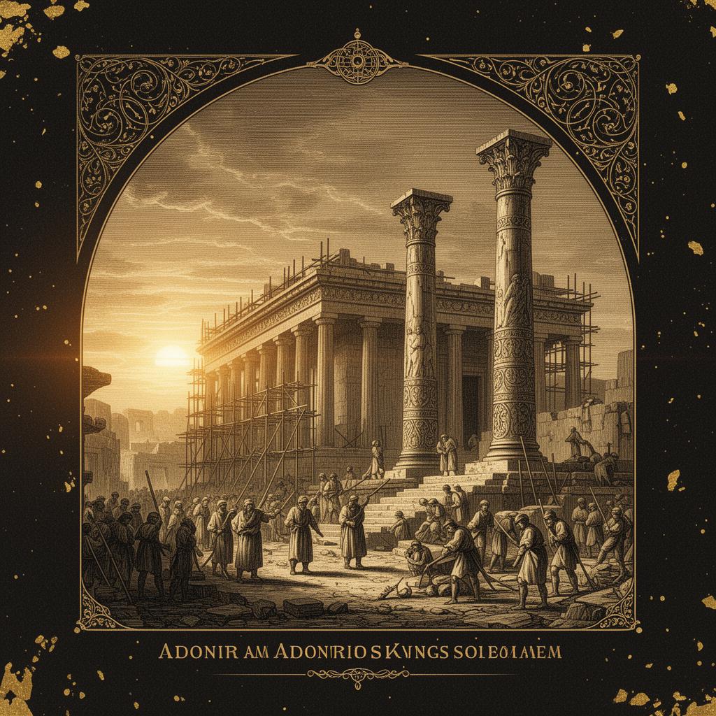 Adoniram dirigindo a construção do Templo de Salomão